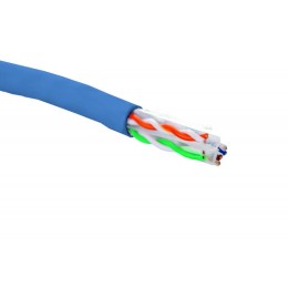 Кабель U/UTP кат.6 4 пары 23 AWG нг(А)-HF внутр. прокладки син. (305м) (кор.) Eurolan 19C-U6-12BU-B3