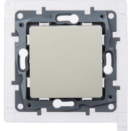 Переключатель 1-кл. Etika 10А IP44 250В безвинтов. зажимы сл. кость Leg 672307