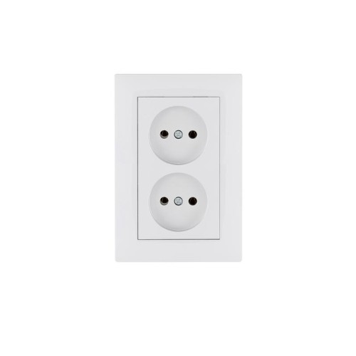Розетка 2-я Karea RIZZ без заземл. бел. Makel 88001017