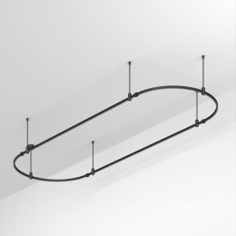 Трек ART-APRIORI-OVAL-ROD-400-3000х1000 BK IP20 метал. Arlight 048508