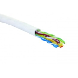 Кабель U/UTP кат.6 4 пары 24 AWG нг(А)-HF Slim Line внутр. прокладки бел. (кор.) Eurolan 19C-U6-27WT
