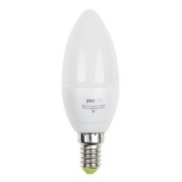Лампа светодиодная PLED-ECO 5Вт C37 свеча матовая 3000К тепл. бел. E14 400лм 230В 50Гц JazzWay 10368