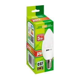 Лампа светодиодная PLED-ECO 5Вт C37 свеча матовая 3000К тепл. бел. E14 400лм 230В 50Гц JazzWay 10368
