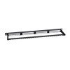 Патч-панель 19дюйм 0.5U 24 порта RJ45 кат.5E Dual IDC PLHD-24-Cat.5e-Dual-180-0.5U 180град. высокой