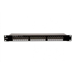 Патч-панель 19дюйм моноблочная кат.5E FTP 1U 24 порта черн. Eurolan 27B-F5-24BL