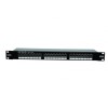 Патч-панель 19дюйм моноблочная кат.6 FTP 1U 24 порта черн. Eurolan 27B-F6-24BL