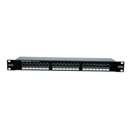 Патч-панель 19дюйм моноблочная кат.6 FTP 1U 24 порта черн. Eurolan 27B-F6-24BL