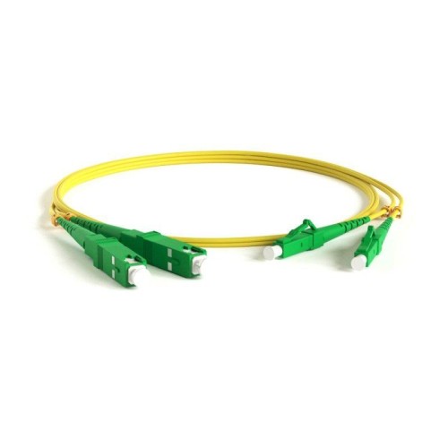 Патч-корд FC-D2-9-LC/AR-SC/AR-H-1M-LSZH-YL волоконно-оптический (шнур) SM 9/125 (OS2) LC/APC-SC/APC