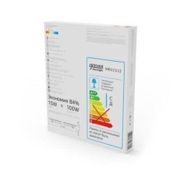 Светильник светодиодный Slim 15Вт 3000К IP20 990лм 220-240В ДВО квадрат бел. GAUSS 940111115
