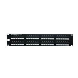 Патч-панель 19дюйм моноблочная кат.6 UTP 2U 48 портов черн. Eurolan 27B-U6-48BL