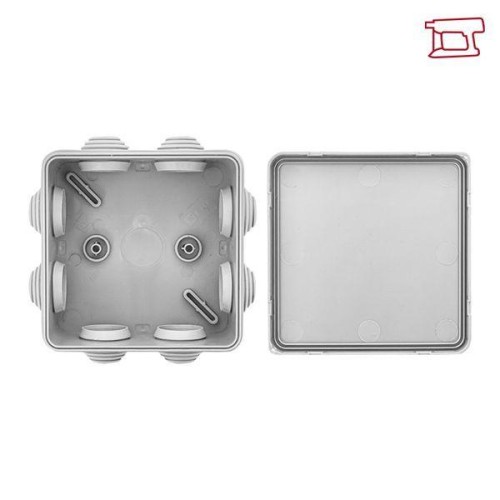 Коробка распределительная КМР-030-031 85х85х40 IP55 с крышкой для прямого монтажа 8 мембранных вводо
