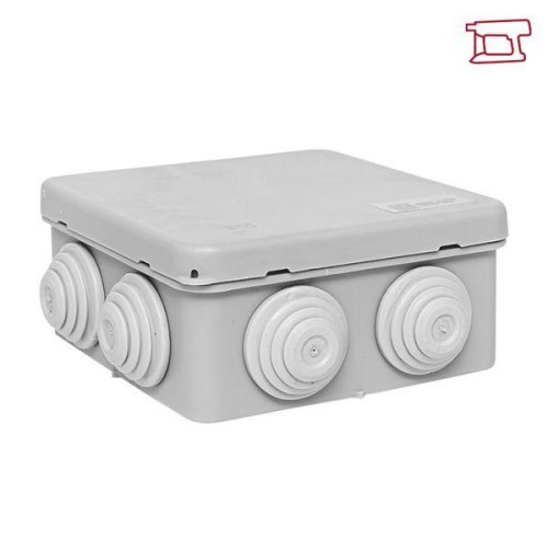 Коробка распределительная КМР-030-031 85х85х40 IP55 с крышкой для прямого монтажа 8 мембранных вводо