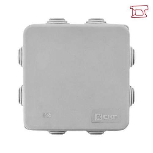 Коробка распределительная КМР-030-031 85х85х40 IP55 с крышкой для прямого монтажа 8 мембранных вводо