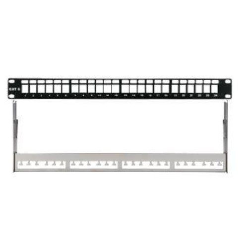 Патч-панель 19дюйм наборная FTP 1U 24 порта черн. Eurolan 27F-00-24BL