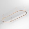 Трек ART-APRIORI-OVAL-ROD-400-3000х1000 GD IP20 метал. Arlight 048503