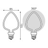 Лампа светодиодная филаментная Filament Artline 4Вт Heart матов. 2700К тепл. бел. Е27 330лм milky GA