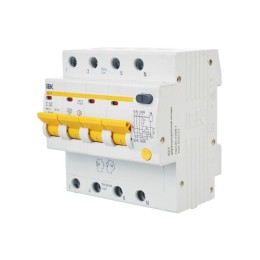 Выключатель автоматический дифференциального тока 4п C 50А 30мА тип AC 4.5кА АД-14 KARAT IEK MAD10-4