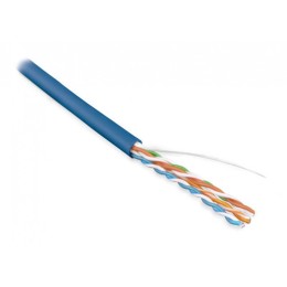 Кабель витая пара U/UTP кат.5E 4 пары 24 AWG ОЖ solid LSZH нг(С)-HF UUTP4-C5E-S24-IN-LSZH-BL-305 син