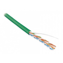 Кабель витая пара U/UTP кат.5E 4 пары 24 AWG ОЖ solid LSZH нг(С)-HF UUTP4-C5E-S24-IN-LSZH-GN-305 зел