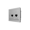 Розетка компьютер+телефон СП ZIMA IP20 с модулем Cat 6 сер. матов. LEZARD 704-7488-144