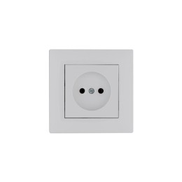 Розетка 1-м Karea RIZZ без заземл. бел. Makel 88001022