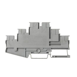 Клемма трехуровневая зажим push-in 6 точек подкл. с перемычкой между ур. 2.5кв.мм сер. DKC VPR-2.5-3