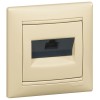 Розетка компьютерная 1-м СП Valena RJ45 кат.6 UTP на захватах механизм сл. кость Leg 774146