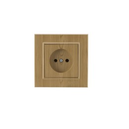 Розетка 1-м СП Karea 10А IP20 б/з дуб Makel 56101022