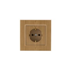 Розетка 1-м СП Karea 16А IP20 с/з дуб Makel 56101028