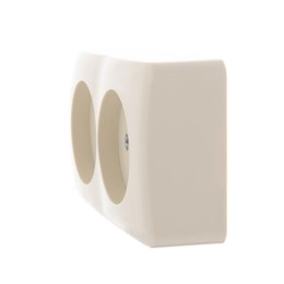 Розетка 2-м ОП Viola 16А IP20 без заземл. крем. LEZARD 751-0300-128