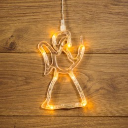 Фигура светодиодная "Ангелок" 195х115х10мм 8LED тепл. бел. 1Вт 4.5В IP20 на присоске с подвесом элем