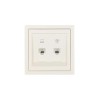 Розетка компьютер+телефон СП ZIMA IP20 слон. кость LEZARD 704-9088-143