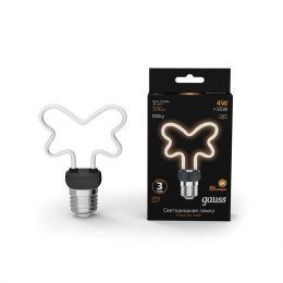 Лампа светодиодная филаментная Filament Artline 4Вт Butterfly матов. 2700К тепл. бел. Е27 330лм milk