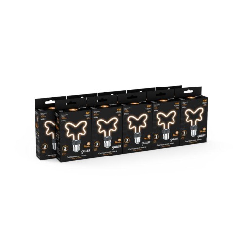 Лампа светодиодная филаментная Filament Artline 4Вт Butterfly матов. 2700К тепл. бел. Е27 330лм milk