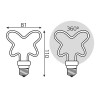 Лампа светодиодная филаментная Filament Artline 4Вт Butterfly матов. 2700К тепл. бел. Е27 330лм milk