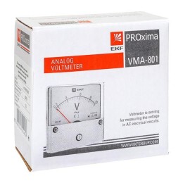 Вольтметр аналоговый VM-A801 на панель 80х80 (круглый вырез) 500В прямое подкл. EKF vm-a801-500/vma-