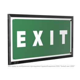 Знак безопасности PT-32178-Black.E25 "EXIT " Белый свет a32713