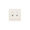 Розетка компьютер+телефон СП ZIMA IP20 с модулем Cat 6 слон. кость LEZARD 704-9088-144