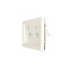Розетка компьютер+телефон СП ZIMA IP20 с модулем Cat 6 слон. кость LEZARD 704-9088-144