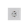 Розетка 1-м Karea RIZZ с заземл. бел. Makel 88001028
