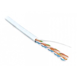 Кабель витая пара U/UTP кат.5E 4 пары 24 AWG ОЖ solid LSZH нг(С)-HF UUTP4-C5E-S24-IN-LSZH-WH-305 бел