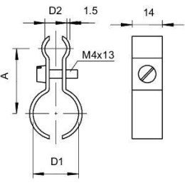 Зажим тросовый 11-16мм 1020 11-16 V4A OBO 1404168