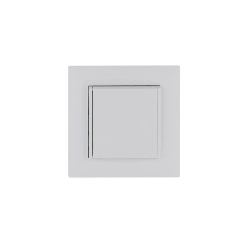 Розетка 1-м с крышкой Karea RIZZ с заземл. бел. Makel 88001029