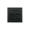 Розетка компьютер+телефон СП ZIMA IP20 черн. бархат LEZARD 704-4288-143