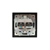Розетка компьютер+телефон СП ZIMA IP20 черн. бархат LEZARD 704-4288-143