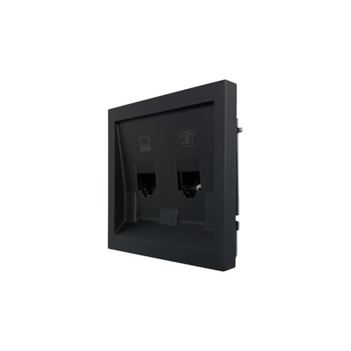 Розетка компьютер+телефон СП ZIMA IP20 черн. бархат LEZARD 704-4288-143