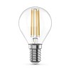 Лампа светодиодная филаментная Basic Filament 4Вт Шар 3000К E14 480лм GAUSS 50512142