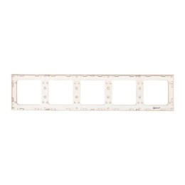 Рамка 5-м Стокгольм бел. с линией цвета шампань EKF EAM-G-306-20