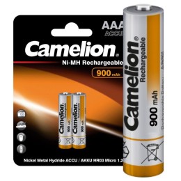 Аккумулятор AAA/R03 900мА.ч NI-MN BP-2 металлик (блист.2шт) Camelion 5223