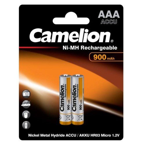 Аккумулятор AAA/R03 900мА.ч NI-MN BP-2 металлик (блист.2шт) Camelion 5223